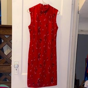 Red oriental style dress